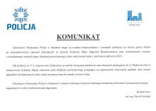 Komunikat Posterunku Policji w Sośniach